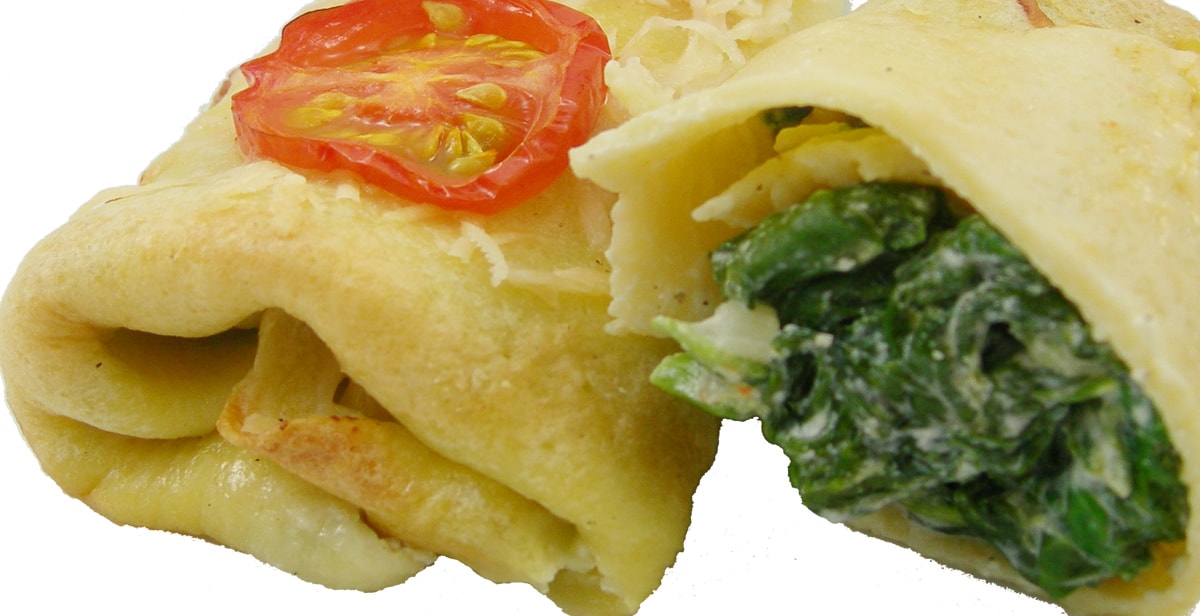 Crepes: herzhaft gefüllt mit Spinat und Parmesan - Foodblog