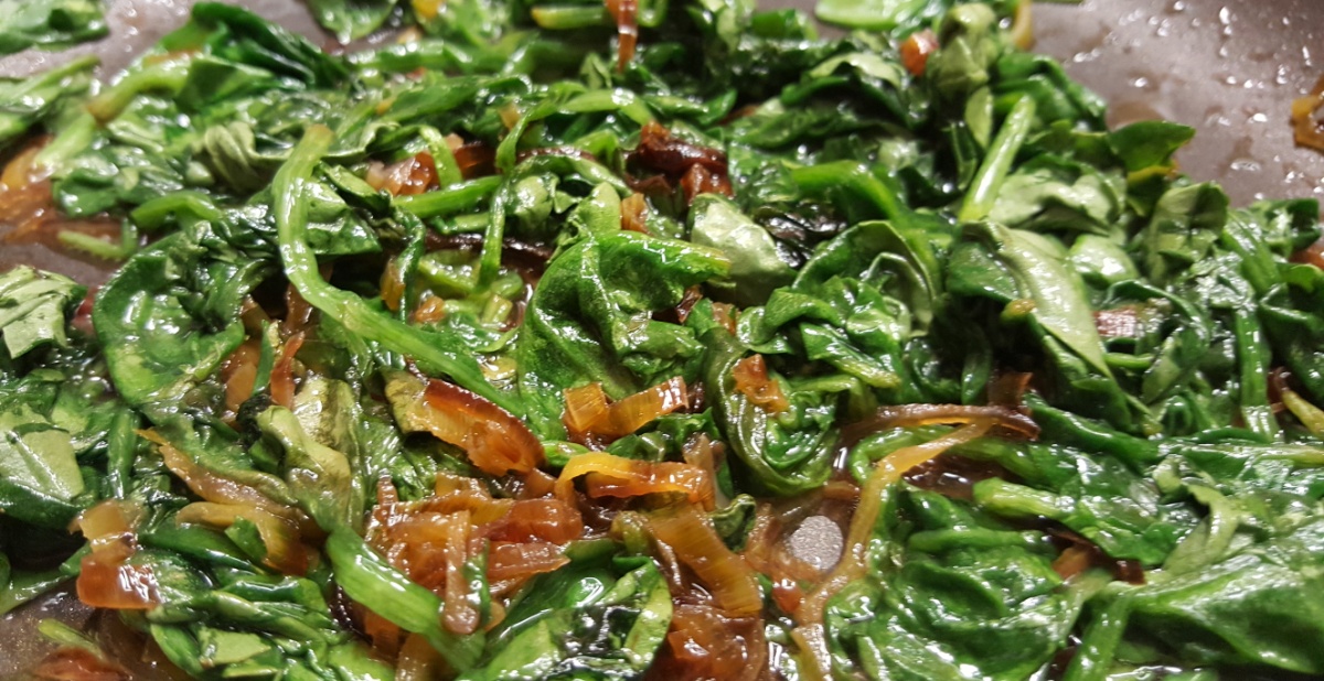 gebratene Garnelen mit Sesam-Spiat