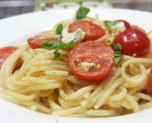 Spaghetti mit Soße ohne kochen
