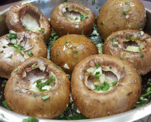 provenzialische Champignons für den Grill
