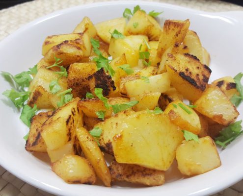 Rezept zur Resteverwertung von Kartoffeln: knusprige Röstkartoffeln