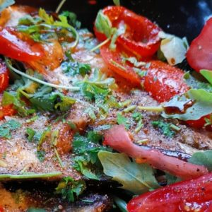 gebackene Aubergine - Sommerezept