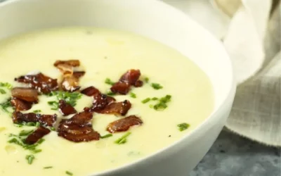 Käse-Lauch-Suppe mit Hackfleisch