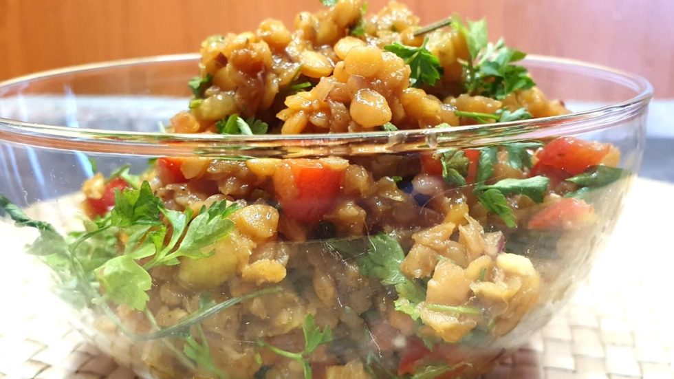 Rote Linsen Salat Rezept als Beilage oder Zwischengericht