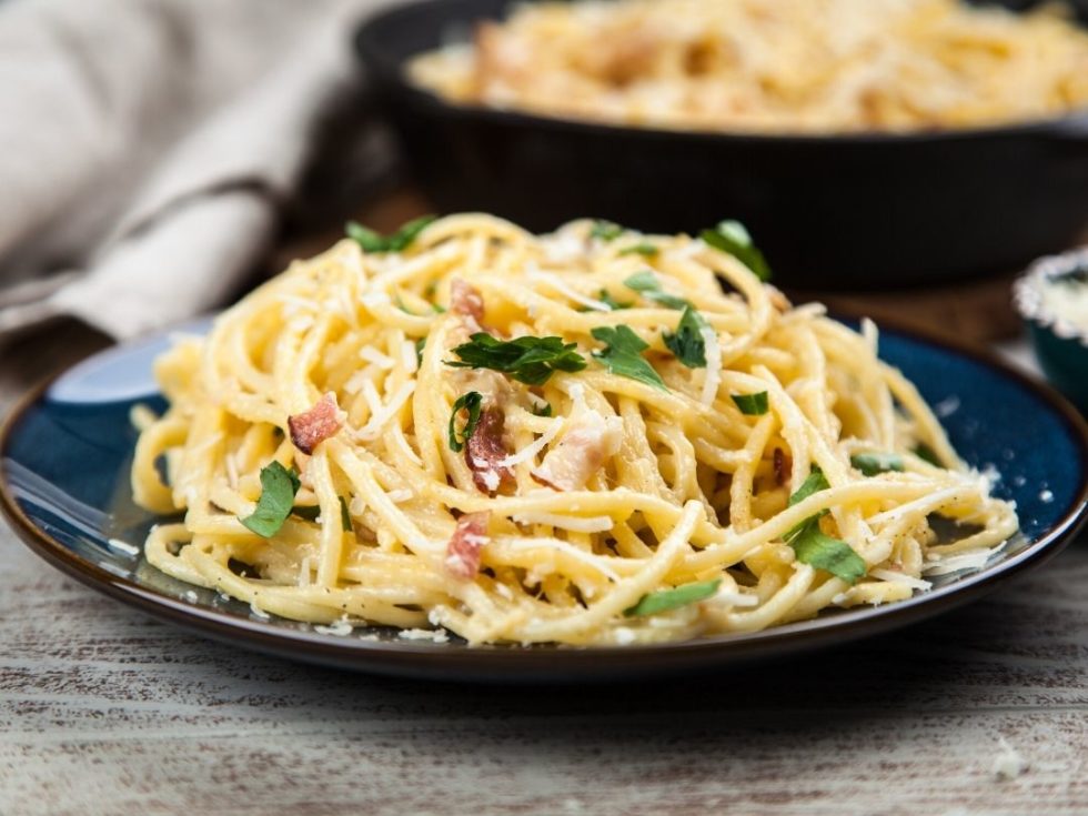 Spaghetti Carbonara Rezept - schnelles original mit wenigen Zutaten