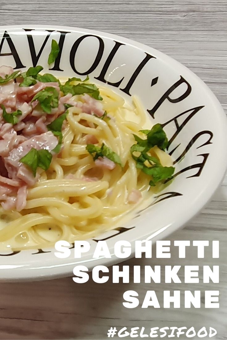 Spaghetti mit Schinken Sahne Sauce - ein einfaches Rezept in nur 30 min